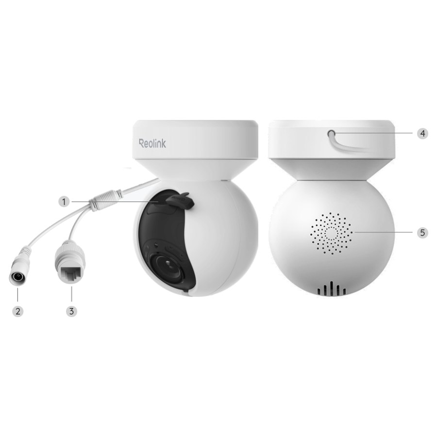 Reolink E1 Outdoor takaa ja kaapeli