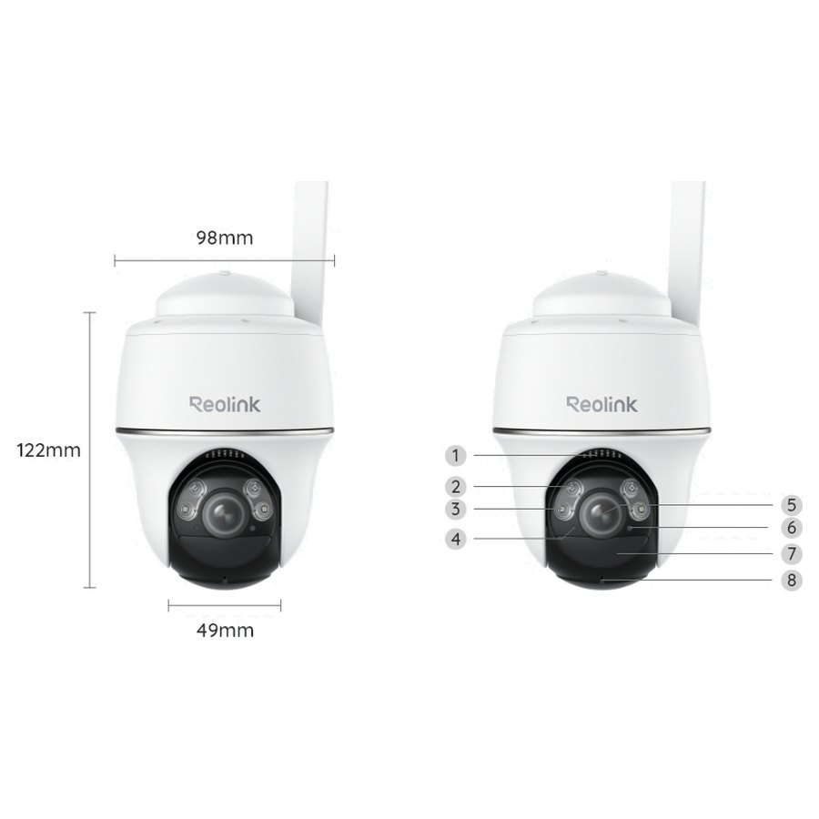Reolink Go PT Plus -kameran mitat