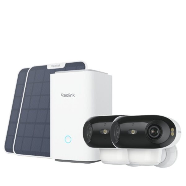 Reolink Home Hub -sarja: 2 × Argus 4 Pro + Home Hub, valkoinen