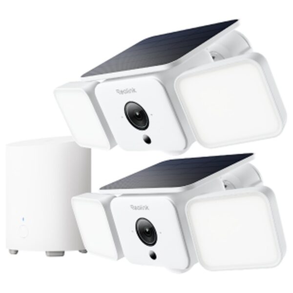 Reolink Home Hub Mini -sarja: 2 tai 4 × Solar Floodlight Cam + Home Hub Mini, 4 MP