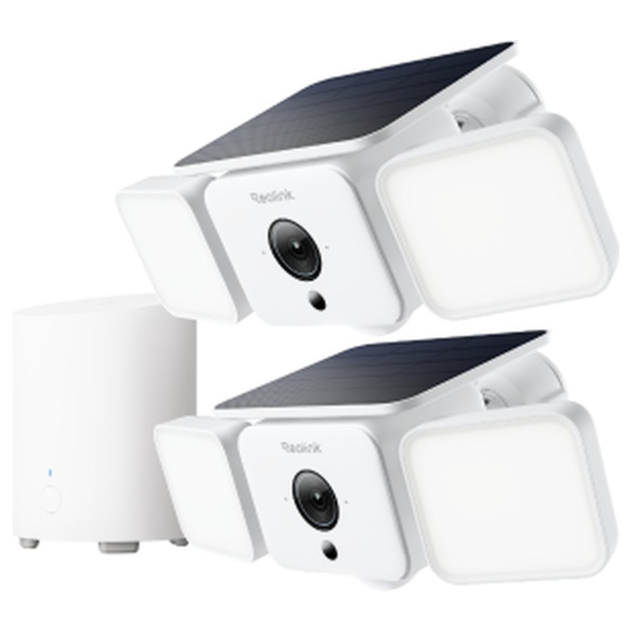 Reolink Home Hub Mini -sarja: 2 tai 4 × Solar Floodlight Cam + Home Hub Mini, 4 MP
