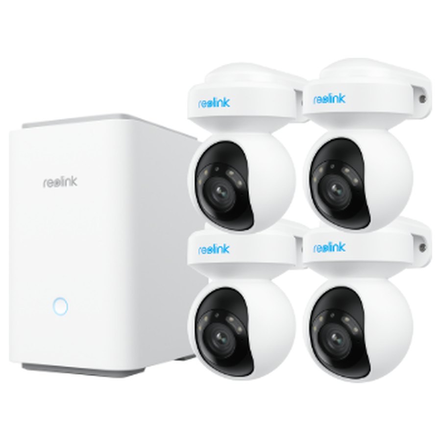 Reolink Home Hub Pro -sarja: 4 × E1 Outdoor Pro + Home Hub Pro, 8 MP