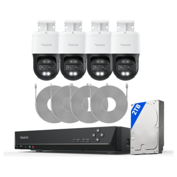 Reolink RLK8-800TM4 -valvontasarja, valkoinen, 2 TB:n kiintolevyllä