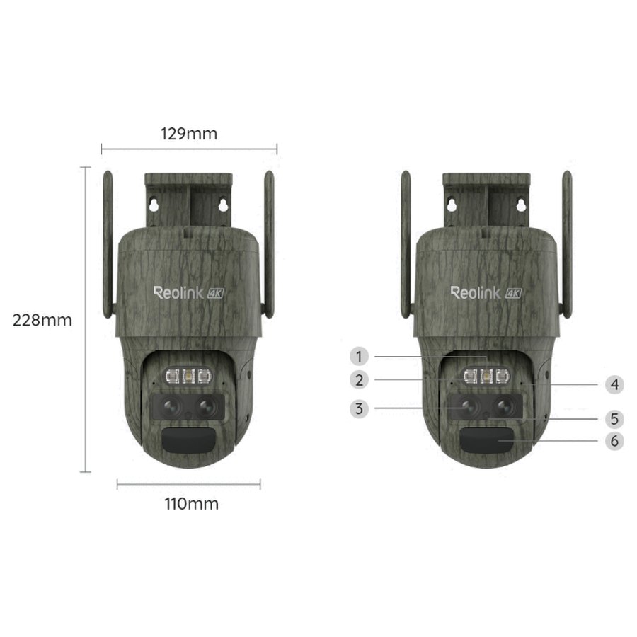 Reolink TrackMix LTE-C -kameran mitat