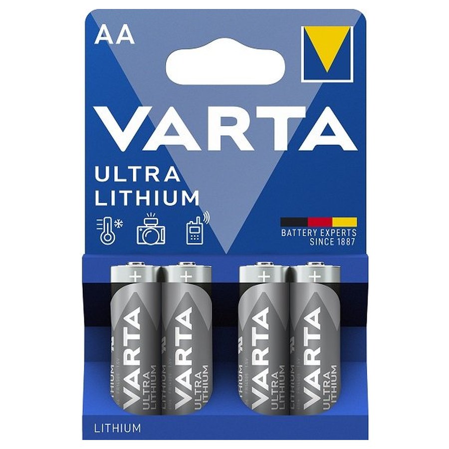 Varta Lithium AA -litiumparistot riistakameraan, 4 kpl